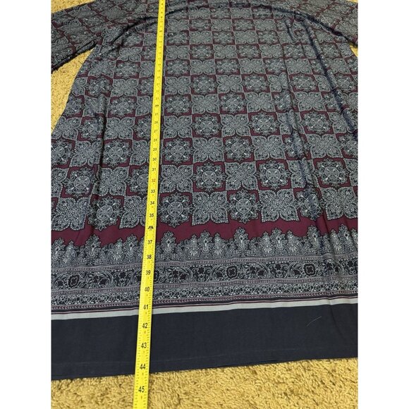 CATHERINES Geometric Tribal Print Dress Fall Preppy Career Casual Earthy Fall 4X - Picture 7 of 7